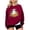 Red, variant on JSheng Women Loose Sweatshirts Halloween Fashion Printed Casual Long Sleeve Hoodless Sweatshirt Blouse