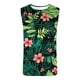 thumbnail image 3 of Camiseta sin mangas de cuello redondo para hombre, estilo informal, con estampado hawaiano, sin mangas, deportiva, con cuello redondo, 3 of 4