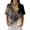 Gray, variant on Summer Polo Shirts for Women Waffle Knit Retro Texture Print Golf Shirts for Women Short Sleeve Button Down Collar Fashion Clothing Blouse Orange XXL
