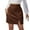 Brown, variant on SXcggal Autumn And Winter Women's Solid Color Suede Skirt High Waist Metal Buckle Skirt Fashionable Comfortable Distinctive Women's Skirt