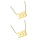 thumbnail image 1 of Collar con colgante de número Qarigey gargantilla dorada para mujer Acero inoxidable, 1 of 6