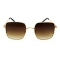 thumbnail image 2 of Womens Jewel Chain Arm Rectangular Metal Rim Butterfly Sunglasses Gold Brown, 2 of 4
