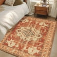 thumbnail image 5 of Kitchen Mats for Floor 3x5 Ft, Orange Boho Non Slip Area Rugs for Kitchen Bedroom Entryway, Geometric Antique Tribal Retro Ethnic Washable Carpet Runner Rug Floor Mats for Bedroom Home Decor, 5 of 9