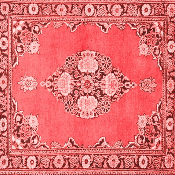 Ahgly Company Indoor Square Persian Red Traditional Area Rugs, 4' Square