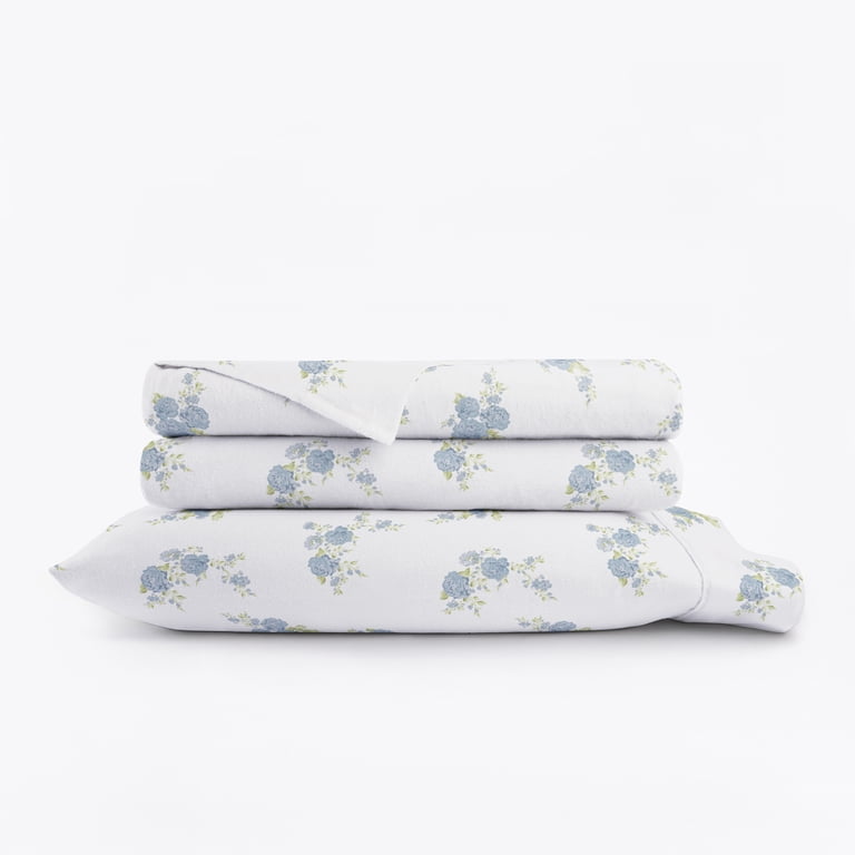Comfort Canopy 100% Cotton Flannel Cal King Sheet Set, Rose Blue photo 7
