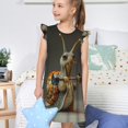 thumbnail image 4 of Fotbe Surreal Weightlifting Snail Vestido de Dormir para Niñas de 3 a 10 Años, Mangas Cortas, Estilo Princesa, Pijama Camisón con Mangas Voladas-Medium, 4 of 6