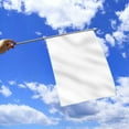 thumbnail image 3 of Anley White Mini Flag 12 Pack - Hand Held Small Miniature Solid White Blank Flags, 3 of 7