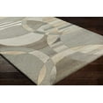 thumbnail image 3 of Hauteloom Rillton Wool Living Room, Bedroom Area Rug - Modern - Gray, Black, Brown - 6' x 9'-Kidney, 3 of 9
