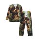 thumbnail image 1 of Balery Jungle Hat Bear Pijama para Hombre de Dos Piezas con Manga Larga, Conjunto de Dormir y Descanso Suave con Bolsillos-XX-Large, 1 of 7