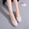 thumbnail image 5 of AUDeals Women's Ballet Flats Rhinestone Lace Slip On Mary Jane Dress Shoes for Wedding Work and Daily Walking, 5 of 9