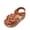 BROWN, variant on Girls Toddler/Little Kid Closed-Toe Flower Summer Dress Sandals Shoes