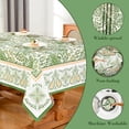 thumbnail image 3 of Green Table Cloth Rectangle Table 60 X 84 Inch, Spring Summer Table Clothes for 6 Foot Rectangle Tables, Outdoor Paisley Rectangular Tablecloth, Waterproof Ablong Polyester Tablecloths, 3 of 6