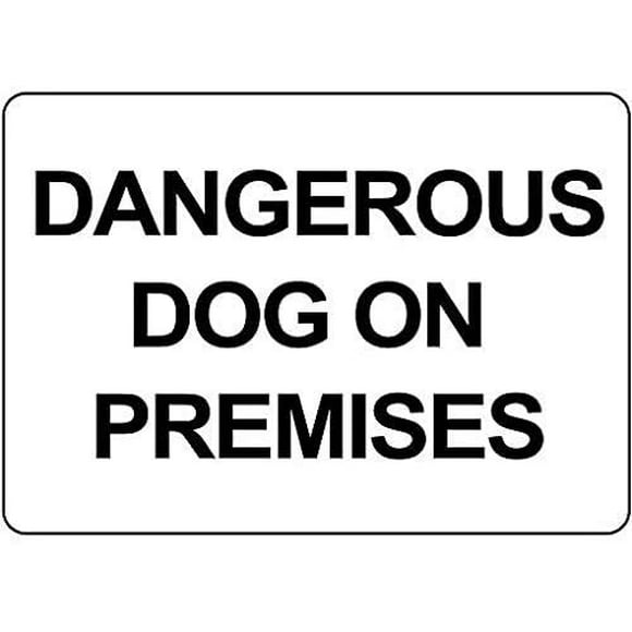 Size: 16" x 12" New Metal Tin Sign Dangerous Dog on Premises Outdoor Yard Street Garage Signs & Home Bar Club Wall Decor Signs ch