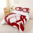 thumbnail image 2 of Homewish Spiral Swirl Queen Comforter Set,Contemporary Art Comforter Sets Queen,Red White,Reversible,3-Piece,1 Comforter and 2 Pillowcases, 2 of 7