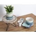thumbnail image 2 of Kate and Laurel Sherald Rustic Carved Wood Pedestal Tray, 11 Inch Diameter, Whitewash, Decorative Centerpiece Display Stand, 2 of 7
