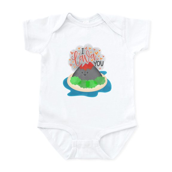 CafePress - I Lava You Body Suit - Baby Light Bodysuit, Size Newborn - 24 Months