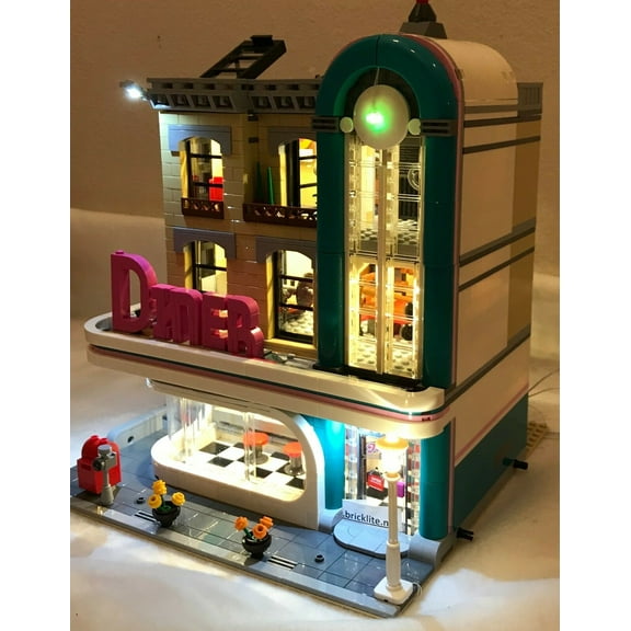 Brickstars LED Lighting Kit for lego Downtown Diner 10260