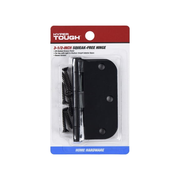 3-1/2 in. Round Corner Squeak-Free Hinge, Oil Rubbed Bronze