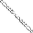thumbnail image 3 of Auriga Fine Jewelry 925 Sterling Silver Rhodium-plated 10.2 mm Figaro Chain Necklace for Men 22", 3 of 6