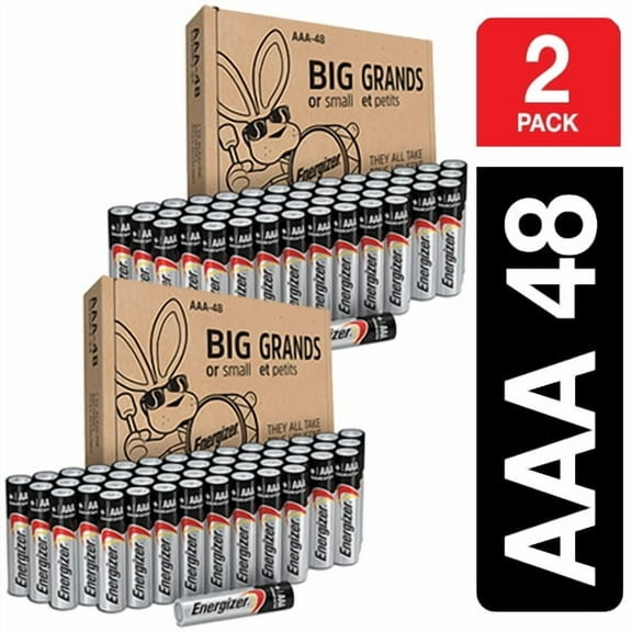Energizer Max Powerseal Alkaline AAA Batteries, 96 Count (2 x 48 Packs)