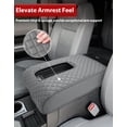 thumbnail image 6 of KBH Center Console Cover for Toyota Tundra 2014-2021, Car Armrest Cushion Pad for Tundra Accessories, Anti-Scratch Leather Middle Console Cover, Gray, 6 of 8
