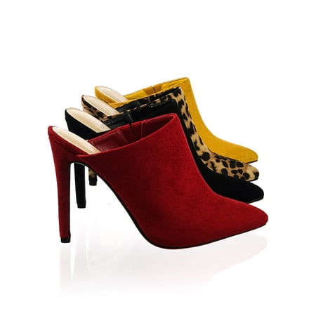 Stiletto Heel Slingback Pumps - Katina by Delicious, High Heel Stiletto Slip On Slide In Mule Pump