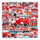 thumbnail image 5 of RV Paquete de 50 pegatinas de vinilo con grafiti para ordenador portátil, coche, monopatín, motocicleta, bicicleta, equipaje, pegatina de bomba para parachoques (46) Rojo Verde, 5 of 5