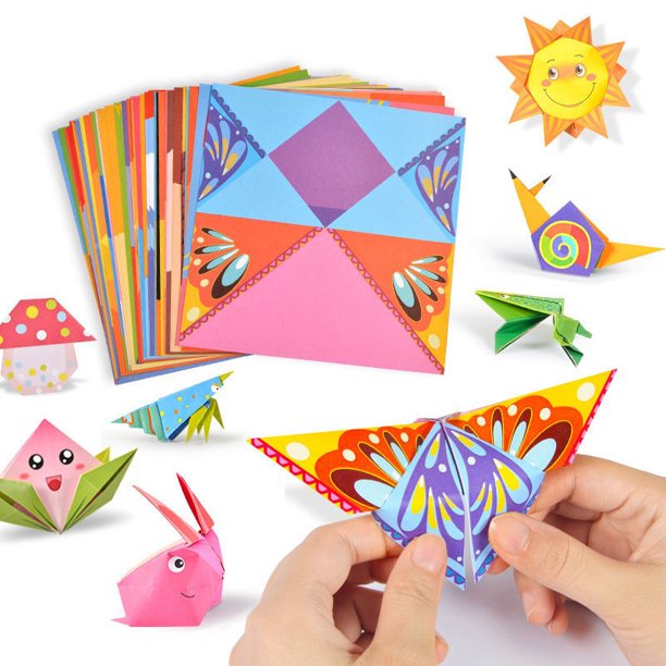 DIY Children Montessori Toy Origami Cartoon Animal Book Toy Kids DIY Paper Art Baby Early Learning Education Toys Gifts heqiyong LED