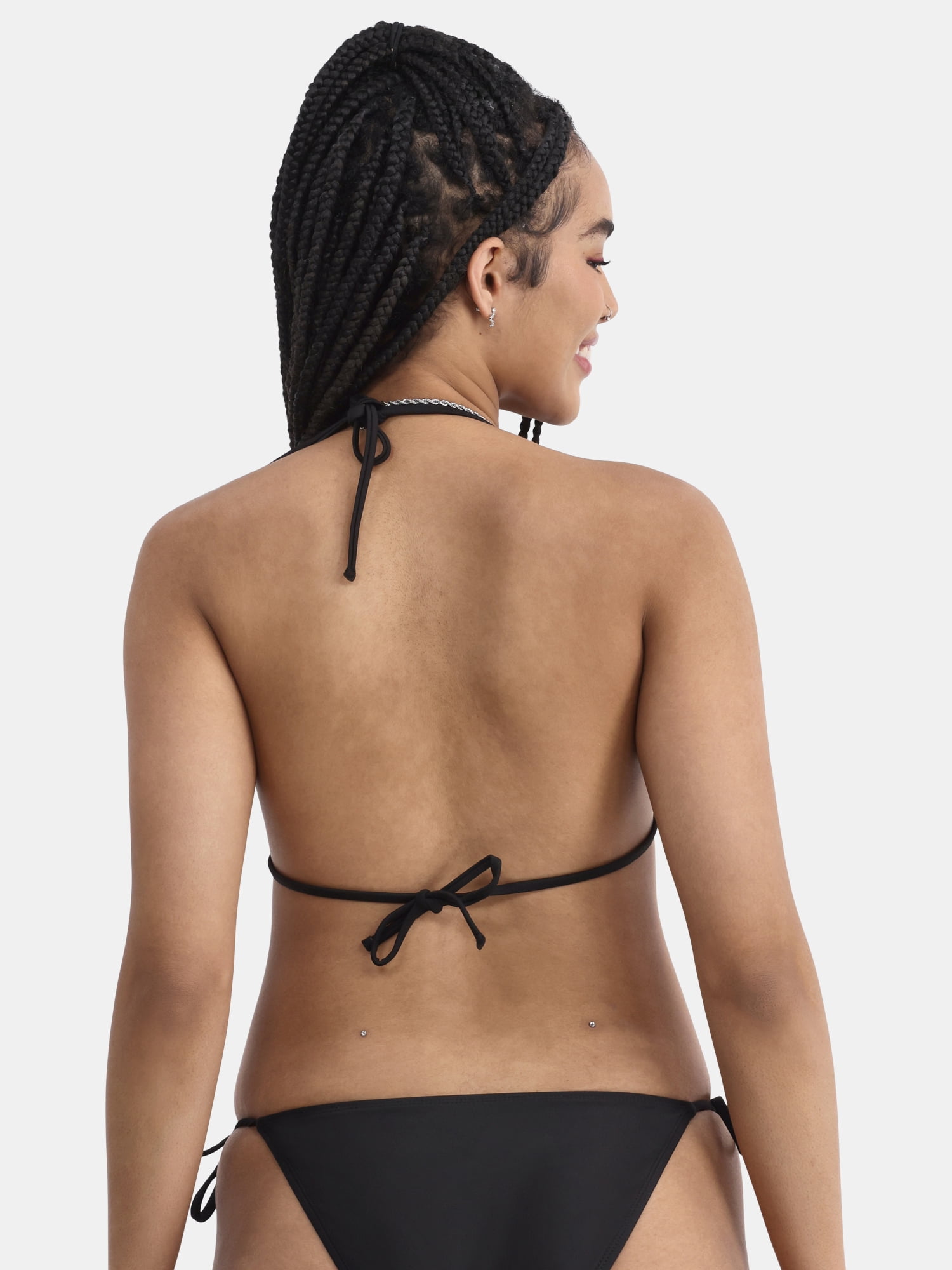 No Boundaries Women's Triangle Tie Bikini Top, Sizes XXS-XXL