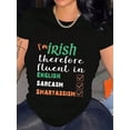 thumbnail image 1 of Camiseta para mujer verano SuaveFashion St. Patrick's Day Print Shirt Women Cotton T-Shirt Soft Breathable Comfort-Fit Crew Neck TeeCamisetas de verano para mujer, manga corta, cuello redondo, casua, 1 of 7