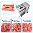 thumbnail image 5 of LLNC 750W Commercial Meat Cutter Machine Stainless Steel Meat Slicer for Slicing, Shredding and Chopping 1100lbs/H (8MM), 5 of 6