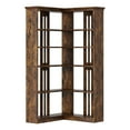 thumbnail image 2 of EuKer 5 Tier Corner Bookcase, L-Shaped Bookshelf with Large Storage Capacity for Living Room, Bedroom, Office (Half Panel, Retro Brown), 2 of 9