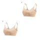 thumbnail image 1 of Minnieouse Sujetadores de maternidad, sujetador de lactancia sin aros, conjunto de bragas, ropa de embarazo, previene la flacidez, sujetador transpirable color L 2piezas Minnieouse CBP172717, 1 of 6