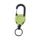thumbnail image 4 of Llavero retráctil de cuerda de alambre con clip para carrete de llaves con cordón de acero, mosquetón portátil, soporte para llaveros para pesca verde, 4 of 8