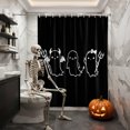 thumbnail image 3 of Shower Curtains for Bathroom-72"x72",Halloween Funny Ghost with Forks Waterproof Bath Curtain Grommet Shower Curtain Set with Hooks, 3 of 9