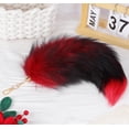 thumbnail image 5 of Fox Tail 3.15*16.54 Inch Animal Tail Shaggy Faux Fur Tail Realistic Fox Tail Keychain Decorative Therian Tail For Handbag Backpack Cosplay, 5 of 5
