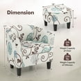 thumbnail image 3 of Gymax Modern Accent Tub Chair&Ottoman Set Fabric Upholstered Club Chair Grey Floral, 3 of 10