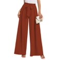 thumbnail image 5 of Fantaslook Womens Wide Leg Lounge Pants with Pockets High Waisted Adjustable Tie Knot Loose Casual Trousers Dress Work Pants, 5 of 9