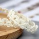 thumbnail image 3 of 2 rollos de rollos de cinta de envolver decorativos para decoración de ramo (blanco cremoso), 3 of 6