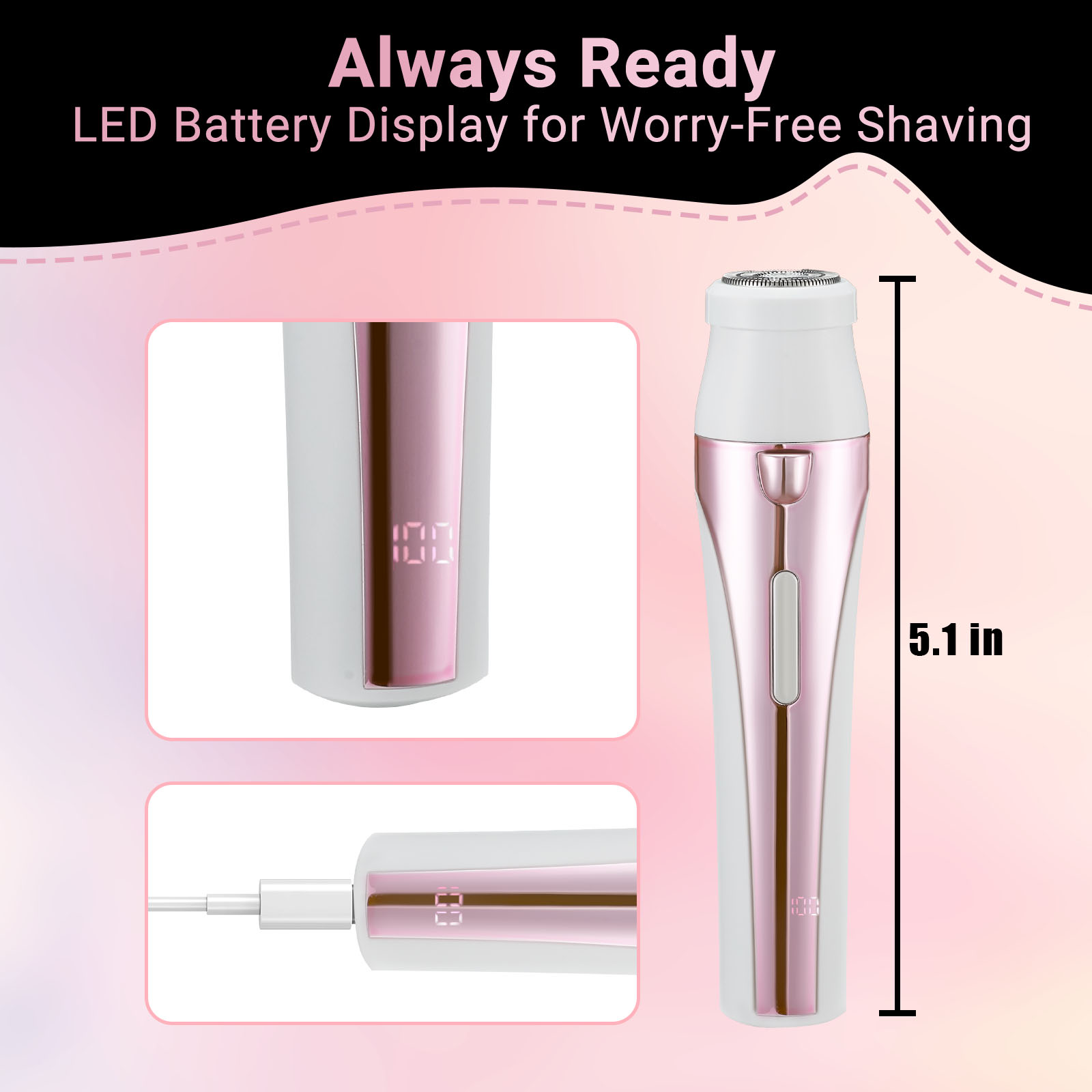 Breynko 5-in-1 Rechargeable Electric Shaver for Women photo 6