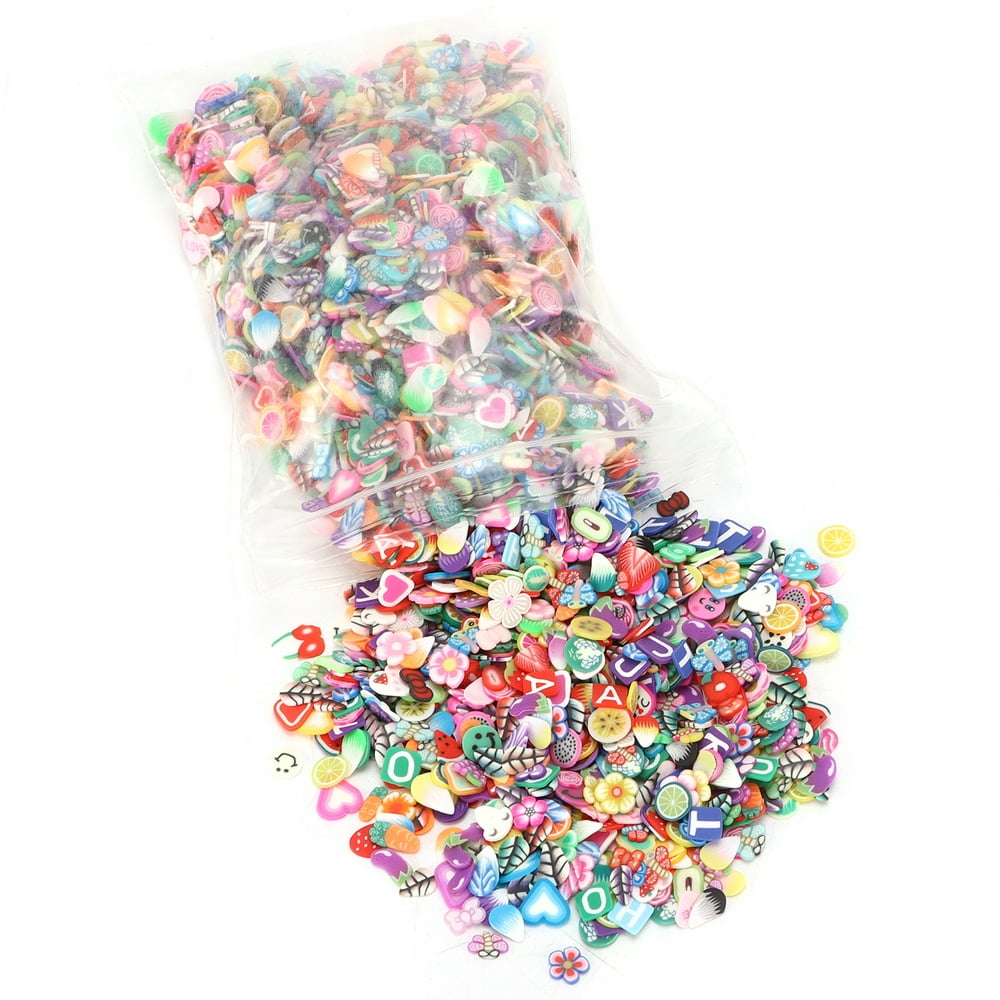 Octpeak Clay Beads,Clay Fruit Slices,3000Pcs Clay Beads Mooth Light