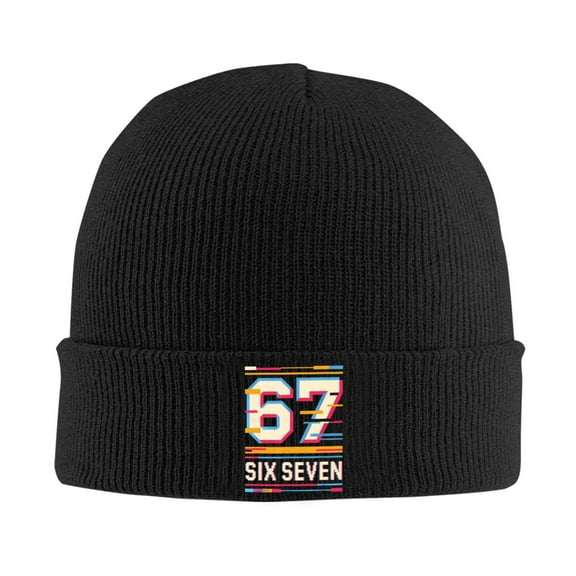 67meme Unisex Beanie for Men and Women Knit Hat Winter Beanies