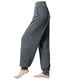 thumbnail image 1 of Pantalones deportivos holgados para mujer, pantalones de yoga - Tejido de algodón y lino, cintura plana/bolsillos - Cintura alta/pierna ancha, aptos para fitness/uso informal, sin elasticidad, 1 of 3