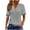Gray-13, variant on Mittory Womens Shirts Loose V Neck Short Sleeve Lace Eyelet Button Tops Dressy Casual Summer T Shirts Blouses
