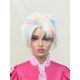 thumbnail image 5 of Ndcxsfigh Pelucas Multicolores Suministros Cosplay Punk Los Años 80 para Damas Y Niñas (Marfil), 5 of 9