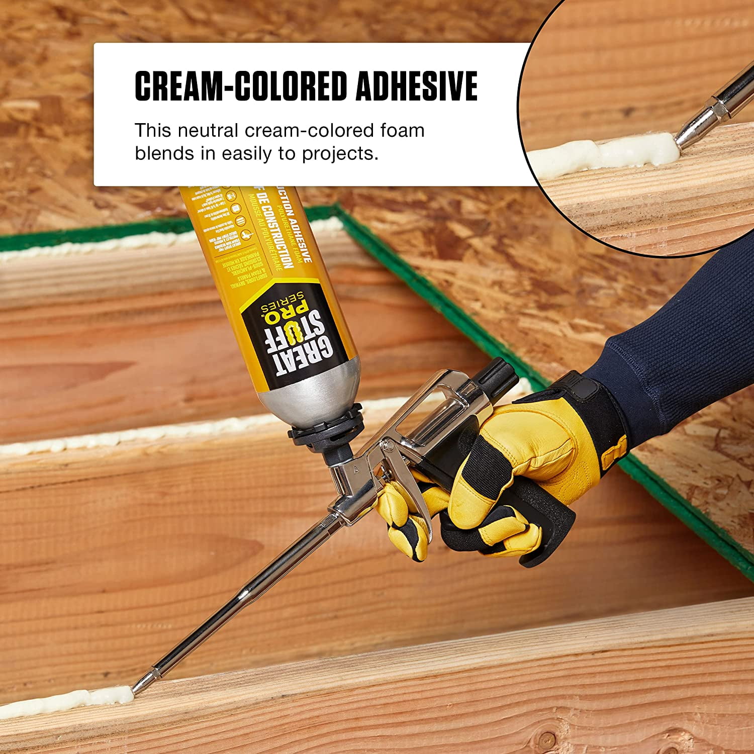 Great Stuff Pro Series High Strength Polyurethane Ivory Industrial Grade Adhesive 26.5 oz