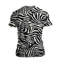 thumbnail image 2 of QTAGTESS Men's Zebra Print T-Shirt Black and White Animal Pattern Y2K Tee Shirt, 2 of 7
