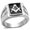 Stainless Steel NO Engraving, variant on Untamed Pack Men's Stainless Steel Masonic Lodge Freemason Ring
