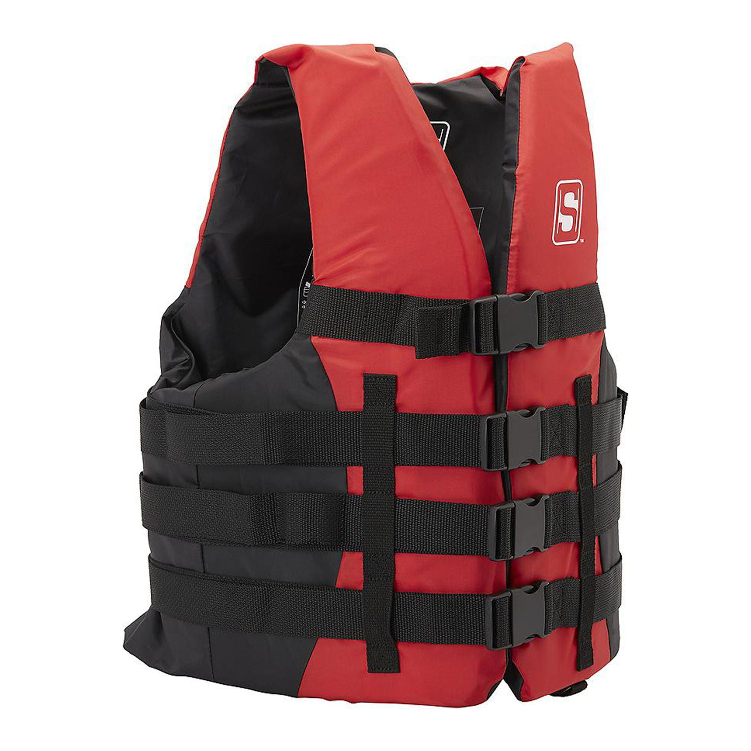 SeaChoice 85393  85393; 4-Belt Ski Vest Red L/Xl