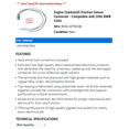 thumbnail image 2 of Engine Crankshaft Position Sensor Connector - Compatible with 2006 BMW 330xi, 2 of 2